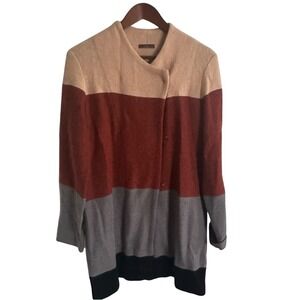 Cullen‎ Wool Blend Cardigan Sweater Women's Small  striped fisherman aesthetic